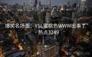 爆笑名场面：YSL蜜桃色WWW出事了 · 热点3249