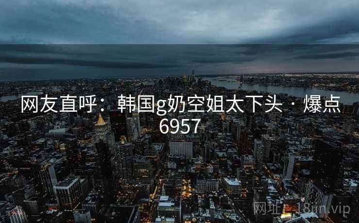 网友直呼：韩国g奶空姐太下头 · 爆点6957